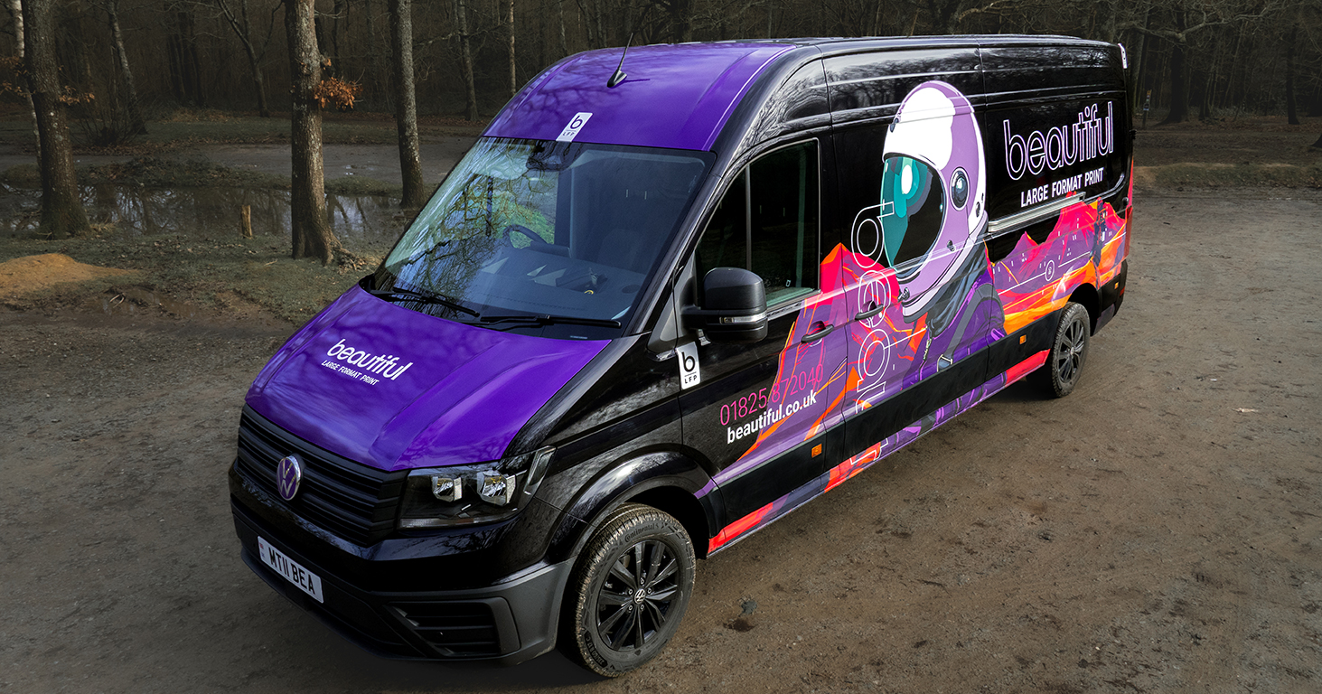 Why our van wrap looks to space