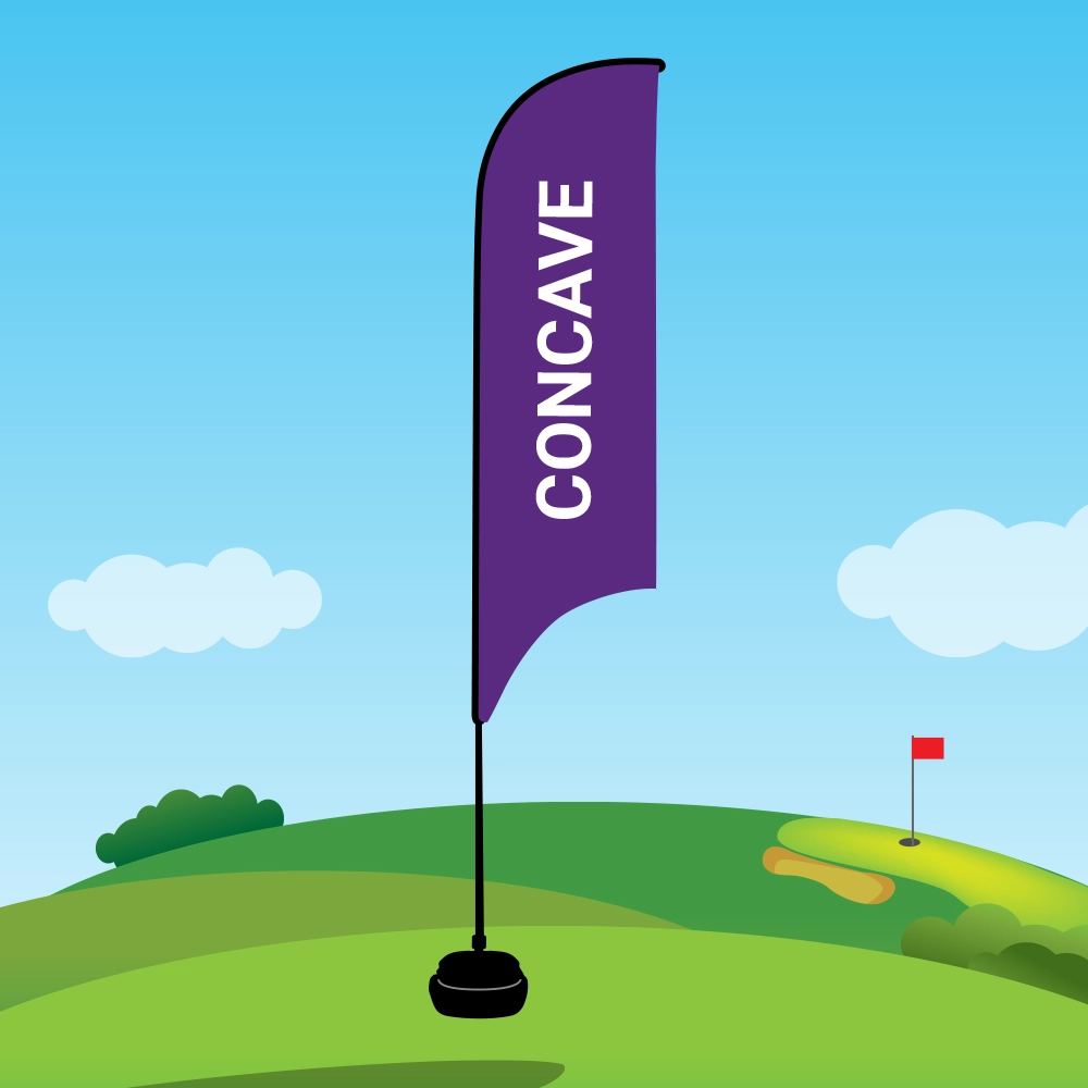 concave flag shape