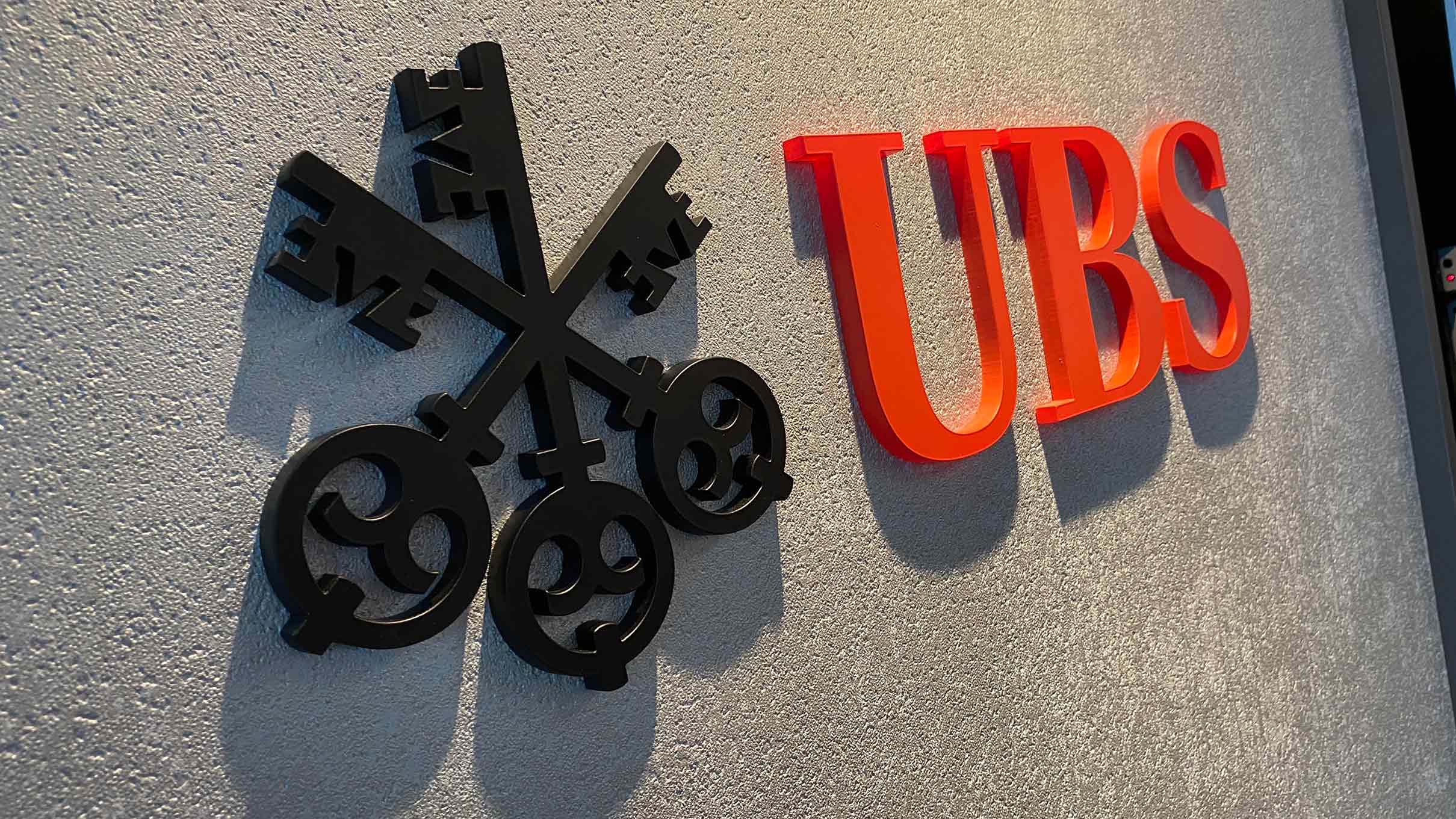 UBS Logo in VIP Lounge