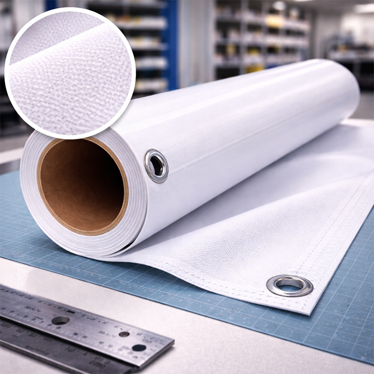 PVC banner printing with eyelets for outdoor advertising, events, and promotional signage
