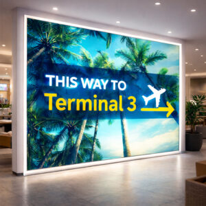 Backlit fabric printing for lightbox displays and illuminated signage with vivid colour and detail