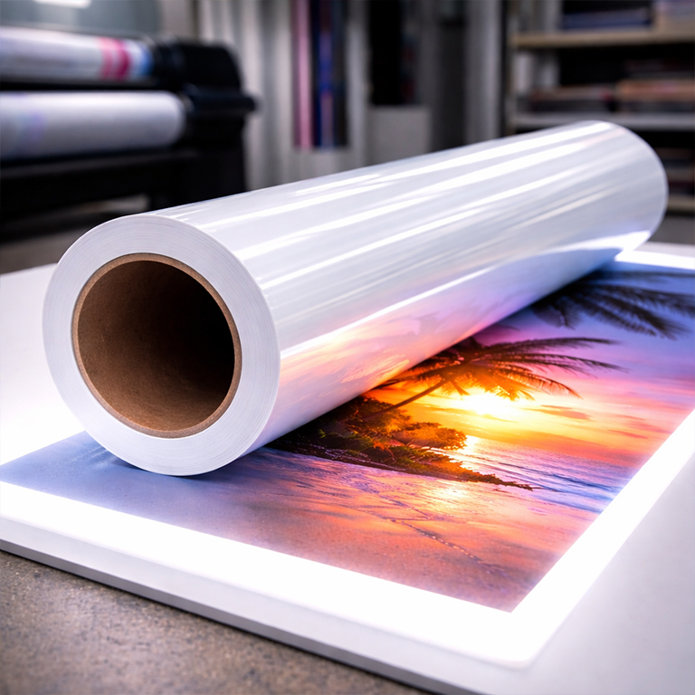 Duratran backlit film printing for lightbox displays and illuminated retail signage
