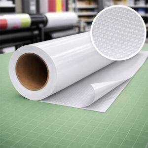 Easy Dot repositionable vinyl printing for bubble-free wall graphics and temporary indoor signage