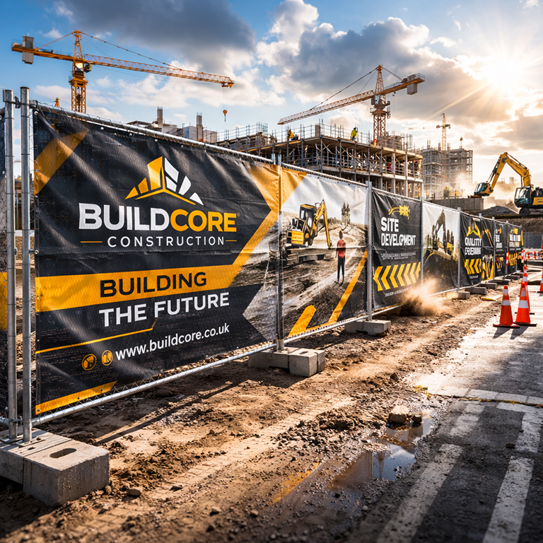 Heras Fence / Sharktooth Fabric