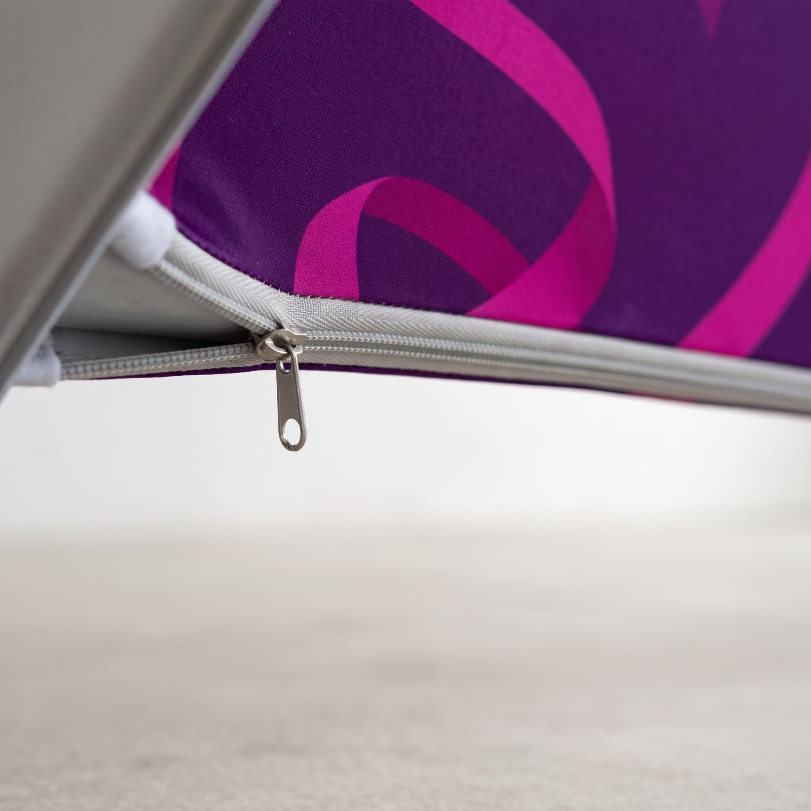Fabric Tube Display- 124 | Zip on the underside of the bottom pole of a tension fabric display sleeve